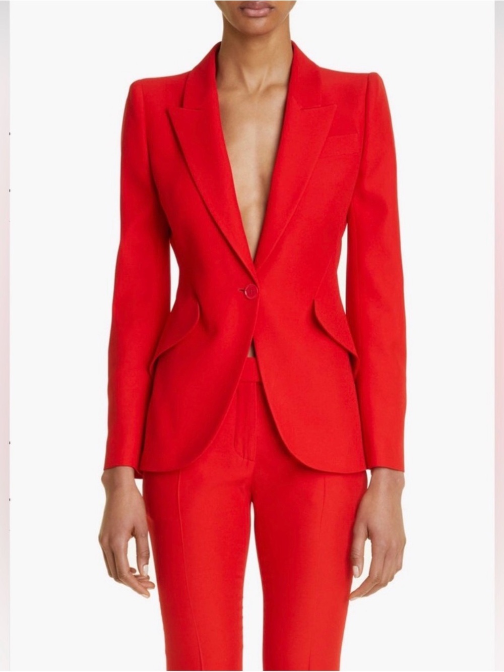 Alexander McQUEEN Red Women's Tailored Blazer